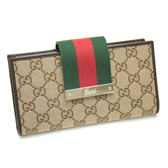 GUCCI グッチ 財布 コピー 181668 FWCZG 9791 キャンバス レディース コンチネンタル 2つ折り長財布 ベージュ/ブラウン